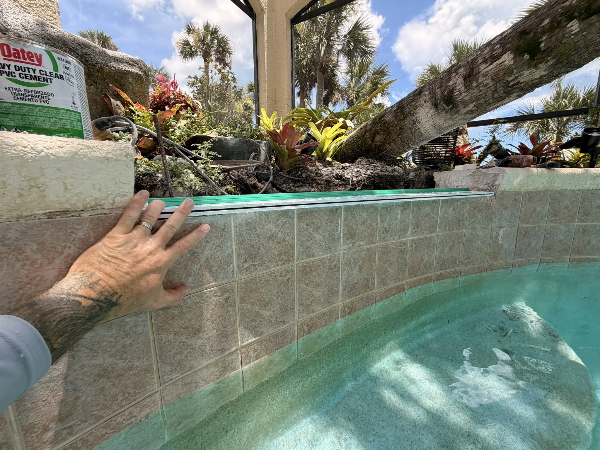 New sheer descent lip set and leveled on the beam — Palm Coast, FL